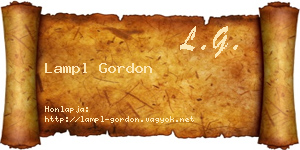 Lampl Gordon névjegykártya